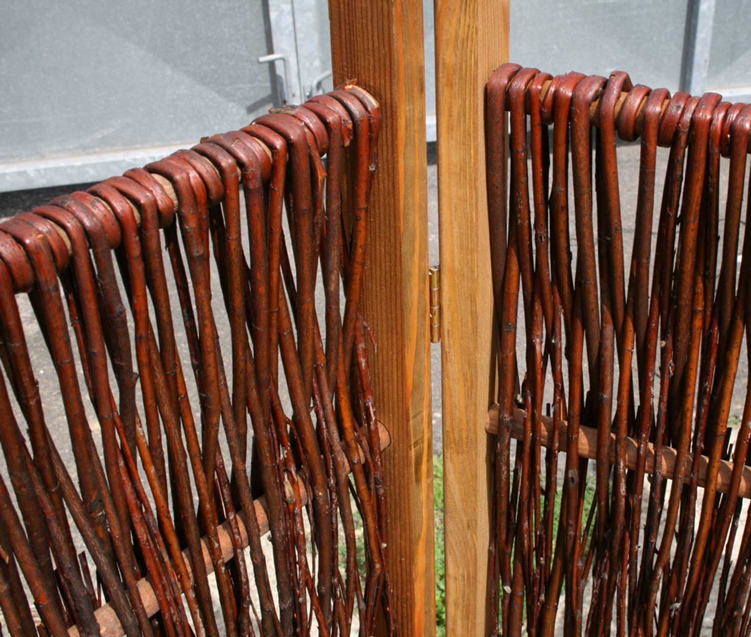 Weiden-Paravent, Detail Weiden-Paravent, Detail