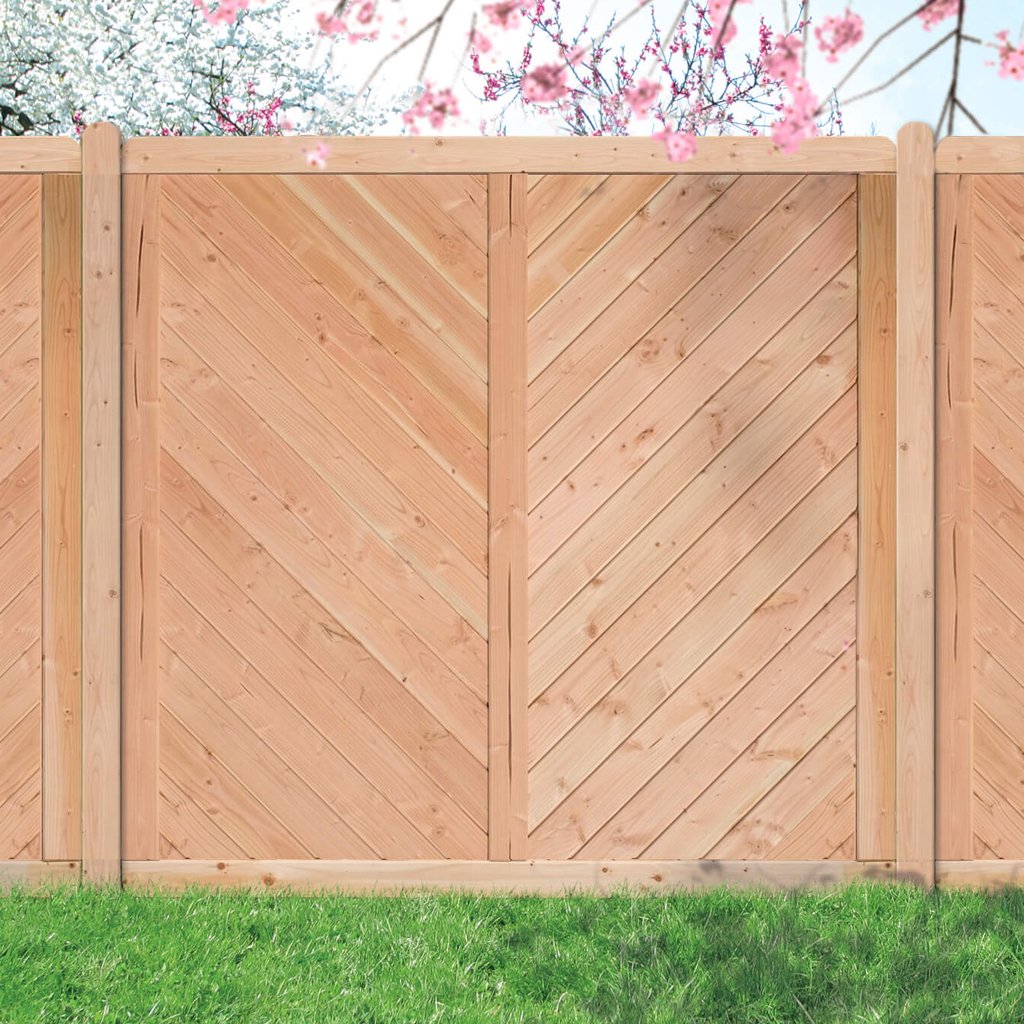 Massivzaun Giardino 180 x 180 cm Lärche, naturbelassen