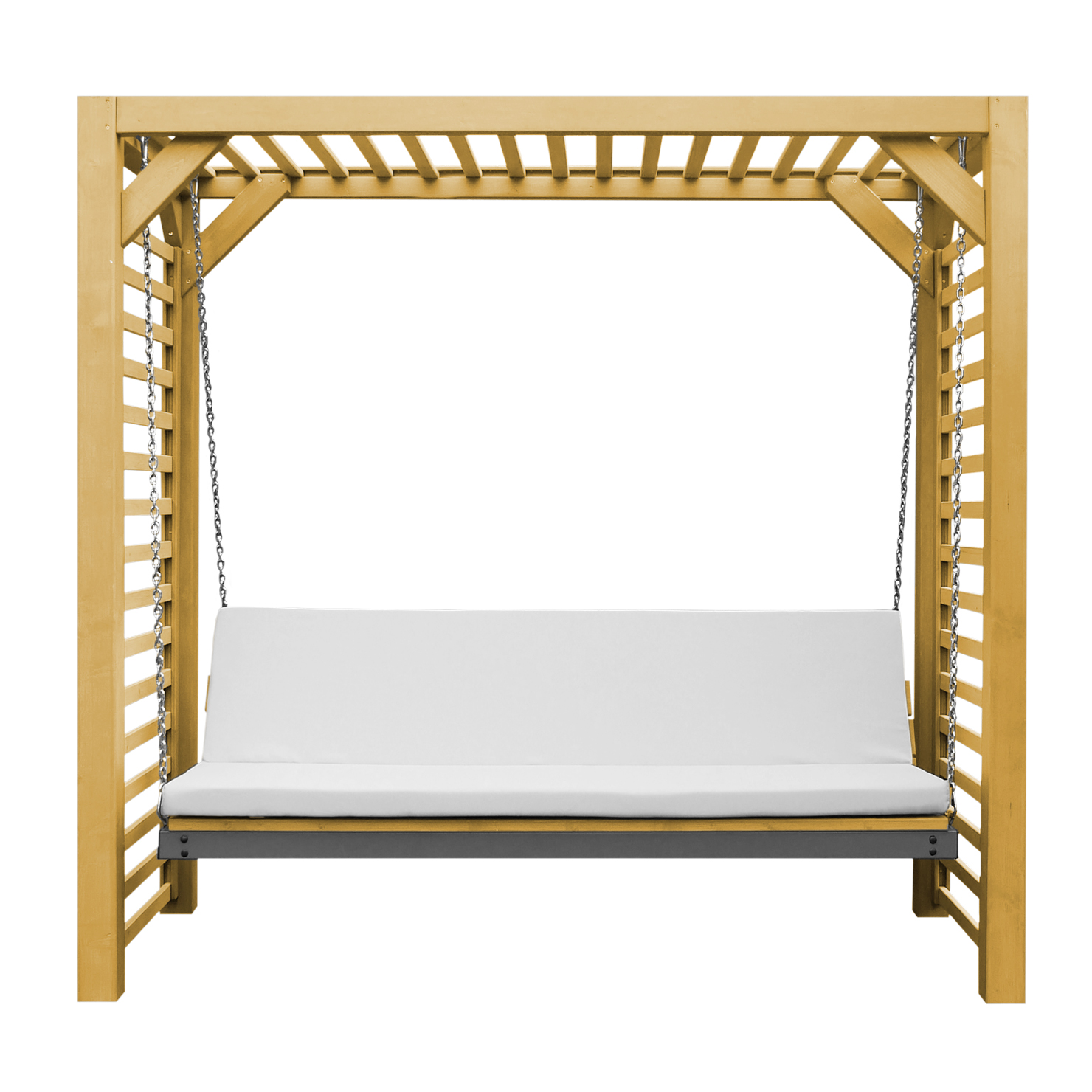 Abb. zeigt Pergola mit Sitzauflage