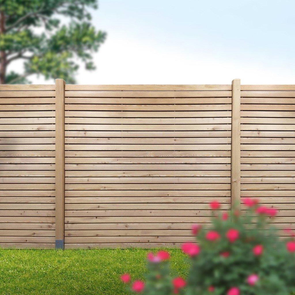 Rhombuszaun Modena 180 x 180 cm und Pfosten 9 x 9 cm