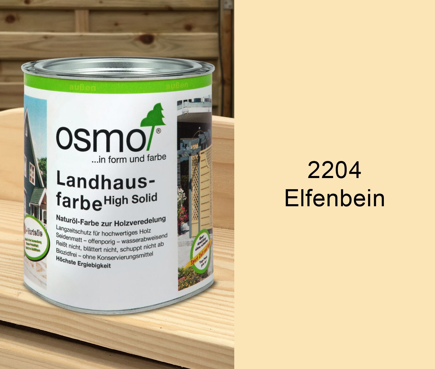 Osmo Landhausfarbe 0,75l Elfenbein Osmo Landhausfarbe 0,75l Elfenbein