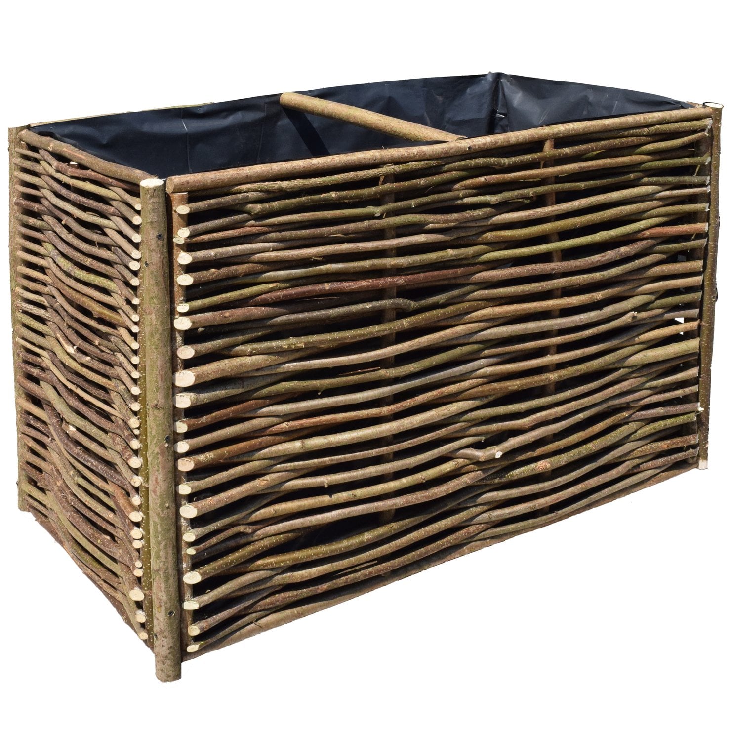 Pflanzkasten aus Haselnussgeflecht – 120 x 60 x 80 cm Pflanzkasten aus Haselnussgeflecht – 120 x 60 x 80 cm