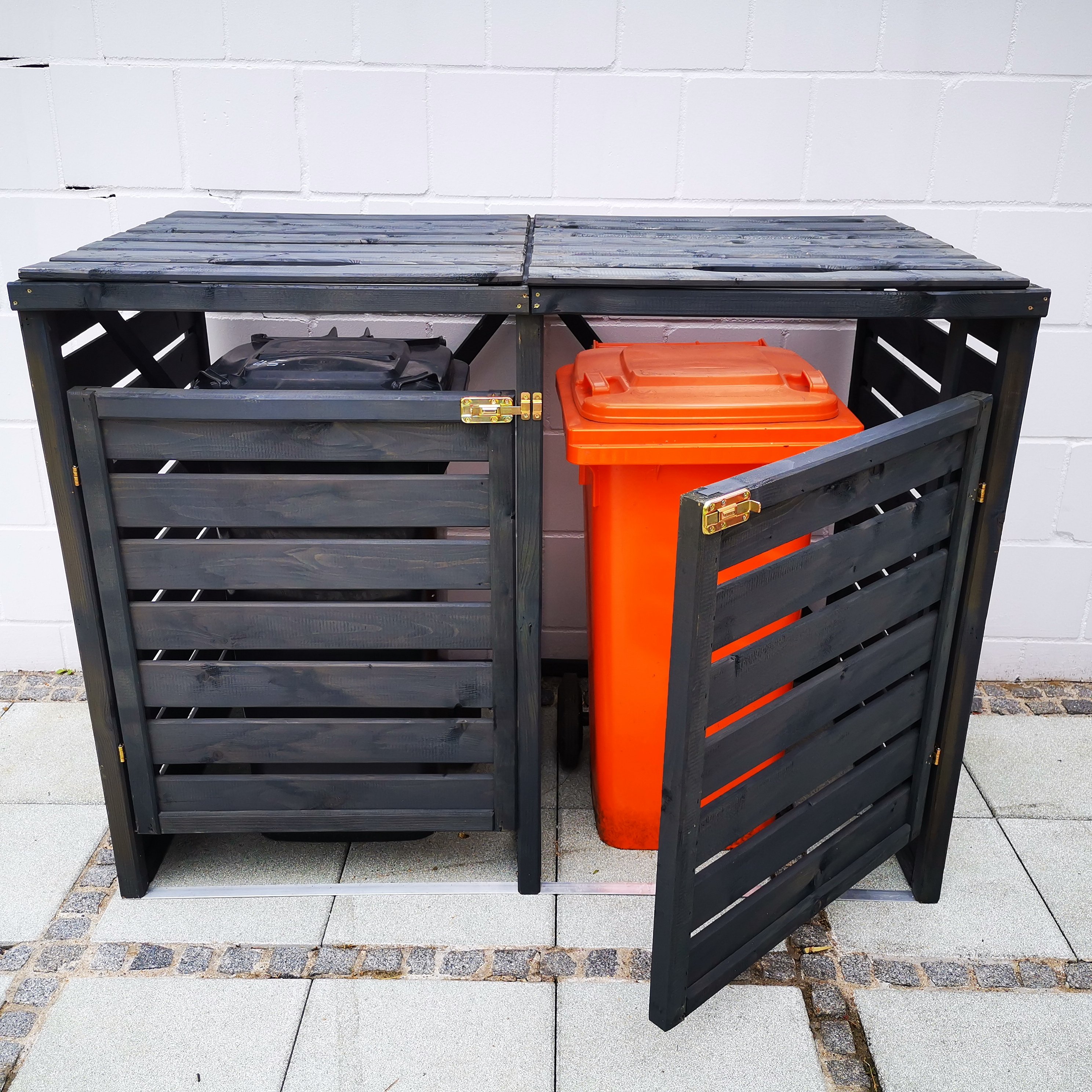 Anthrazit Mülltonnenbox - Ansicht front Anthrazit Mülltonnenbox - Ansicht front