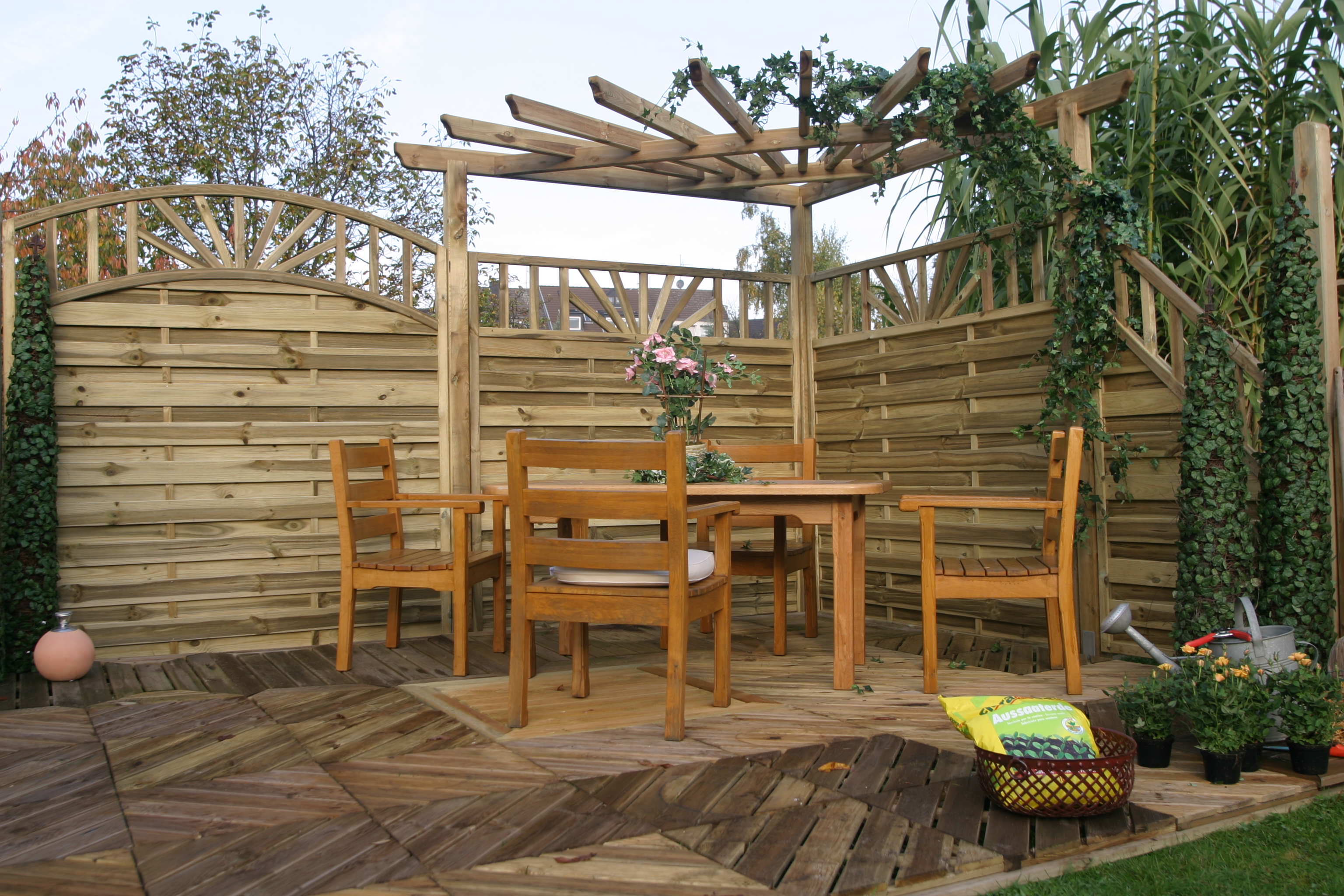 Eckpergola - Gestaltungsidee Eckpergola - Gestaltungsidee