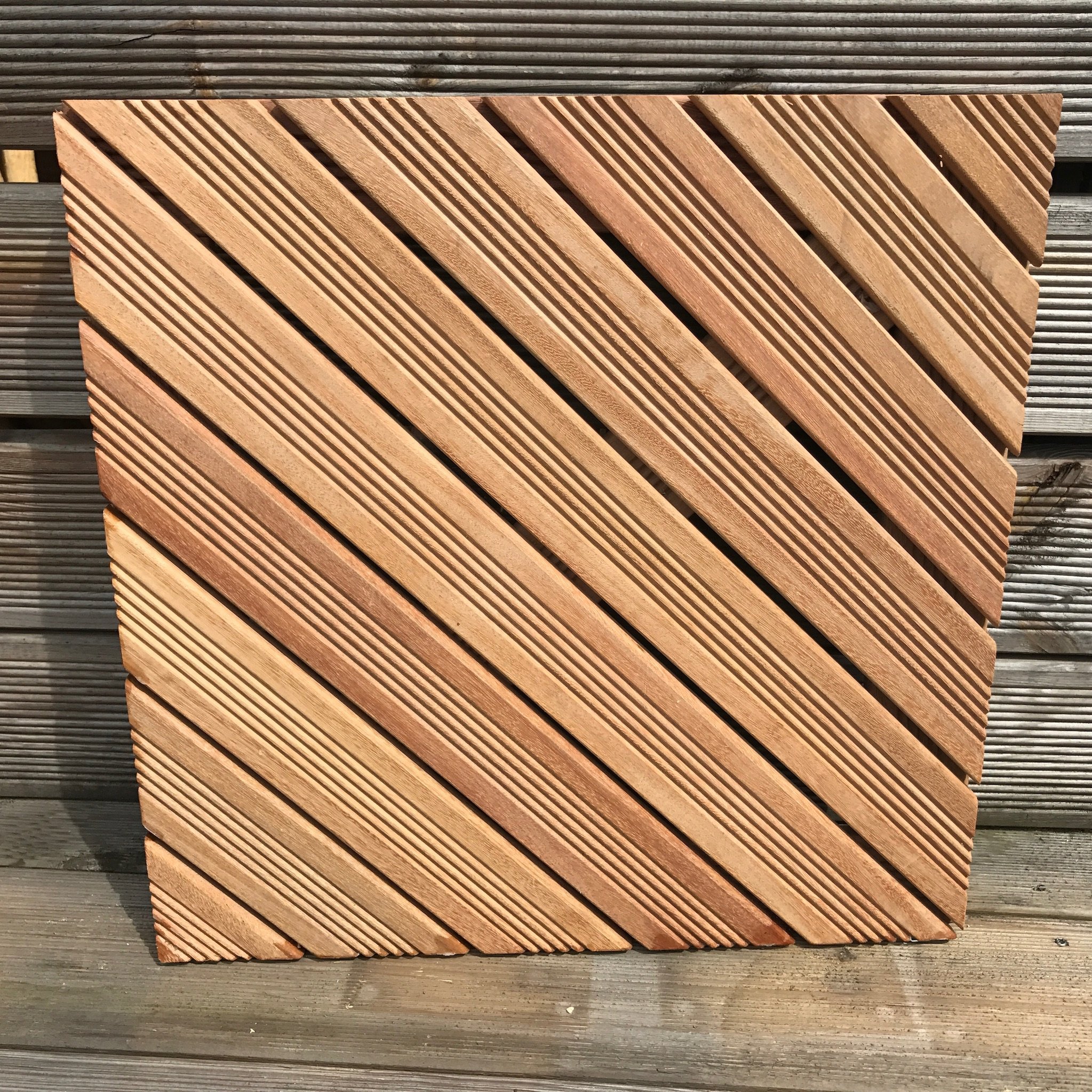 Cumaru Diagonalfliese, 50 x 50 cm