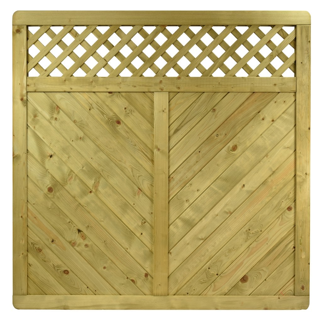 Massivzaun Giardino mit Rankgitter – 180 x 180 cm Massivzaun Giardino mit Rankgitter – 180 x 180 cm