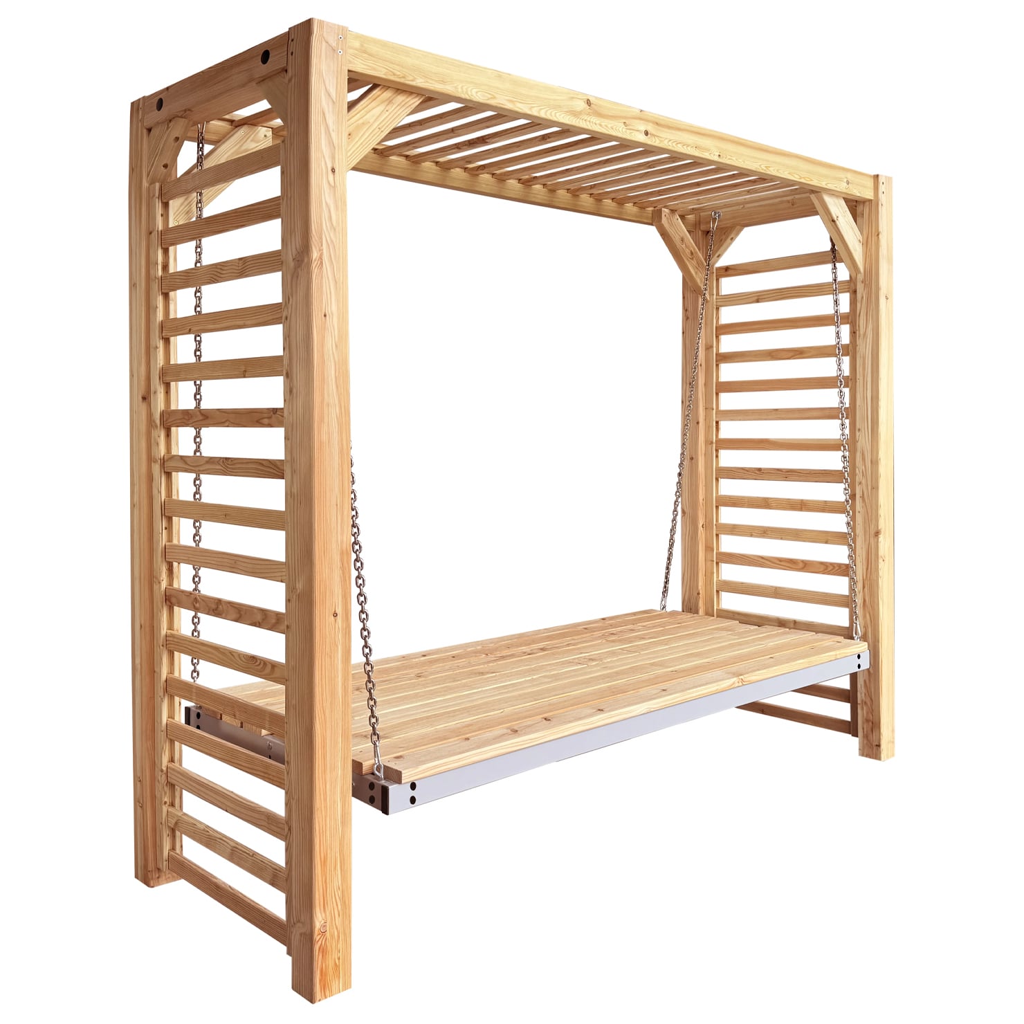 Abb. zeigt Pergola-Schaukel mit Liegefunktion Abb. zeigt Pergola-Schaukel mit Liegefunktion
