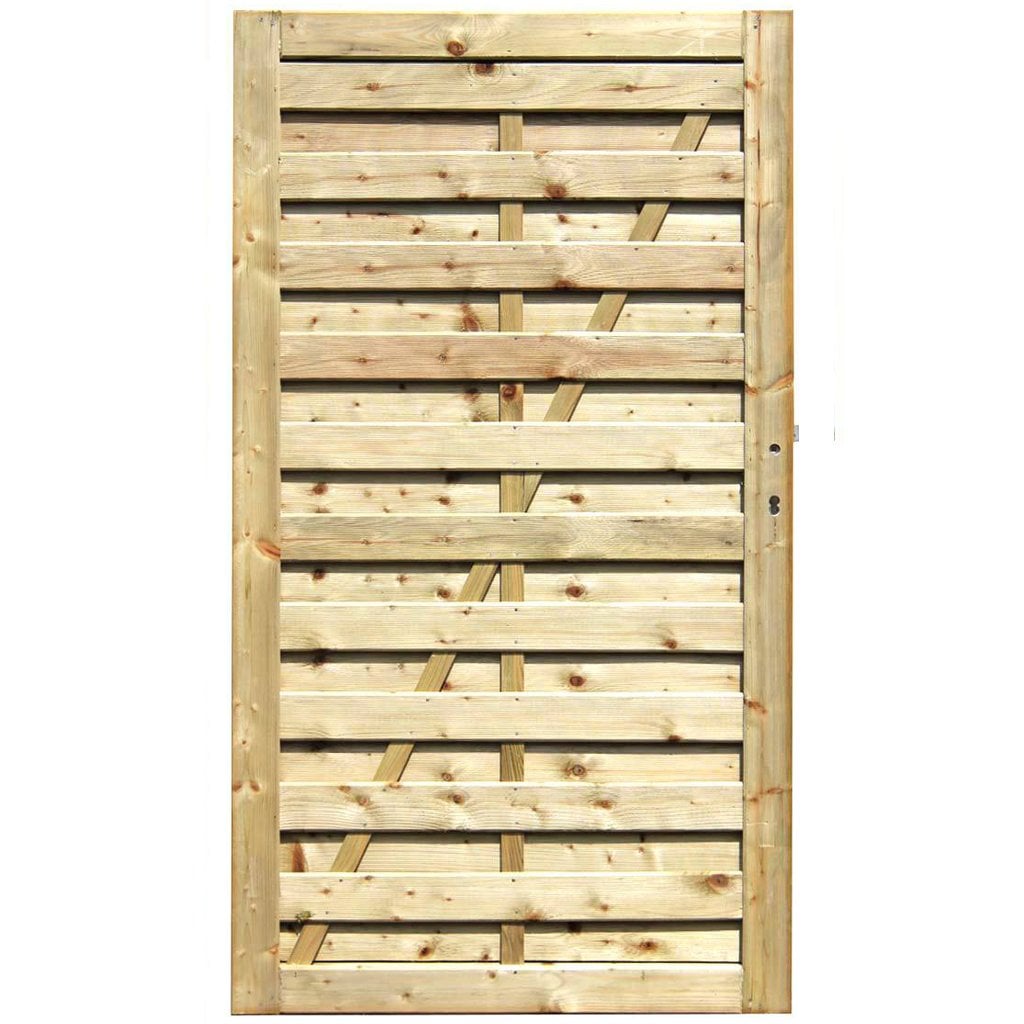 Dichtzaun Classic Tor gerade - Abb. zeigt ein Tor mit PZ-Schloss Dichtzaun Classic, Tor - 100 x 180 cm