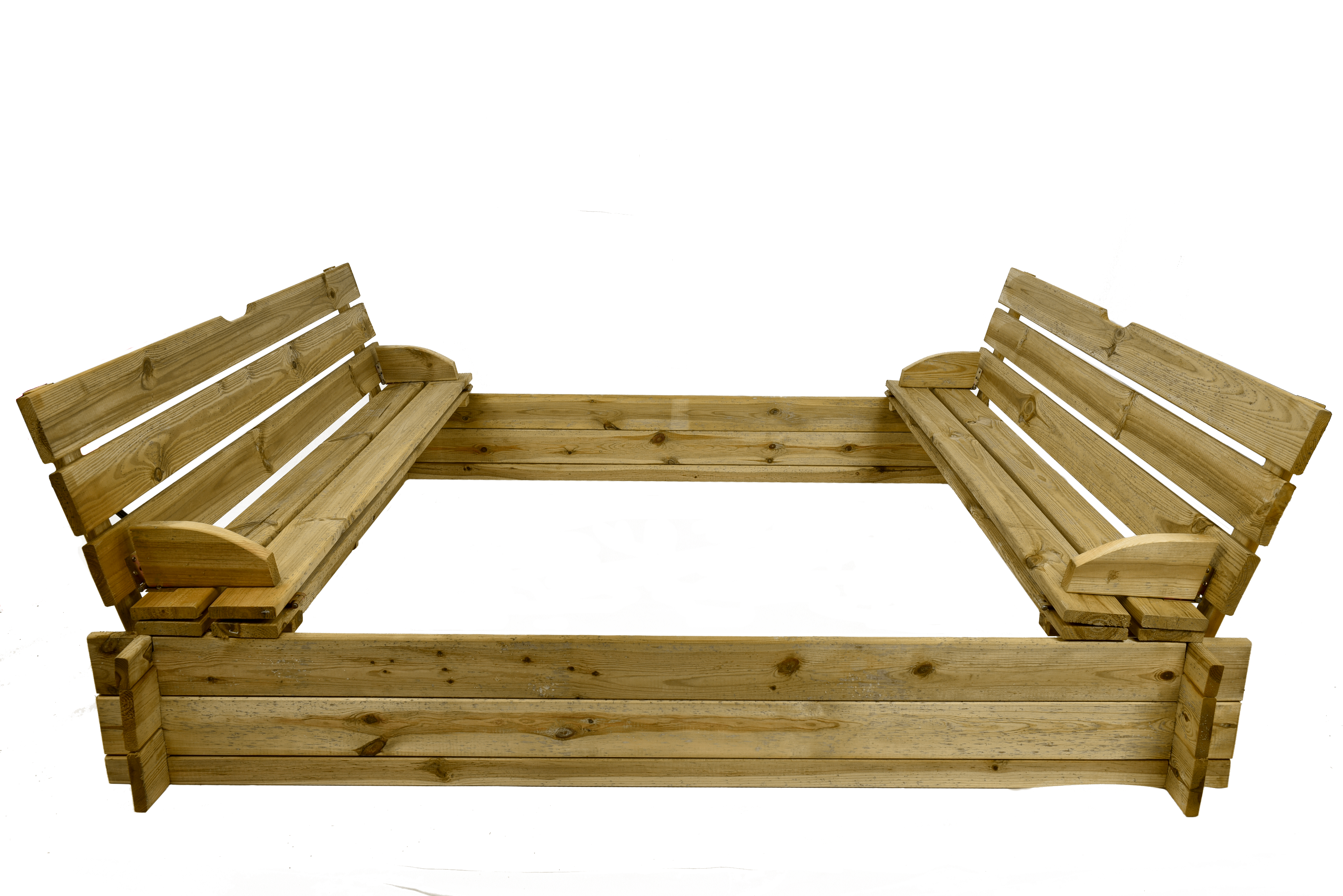 Sandkasten Ben mit integrierten Sitzbänken Sandkasten Ben mit integrierten Sitzbänken