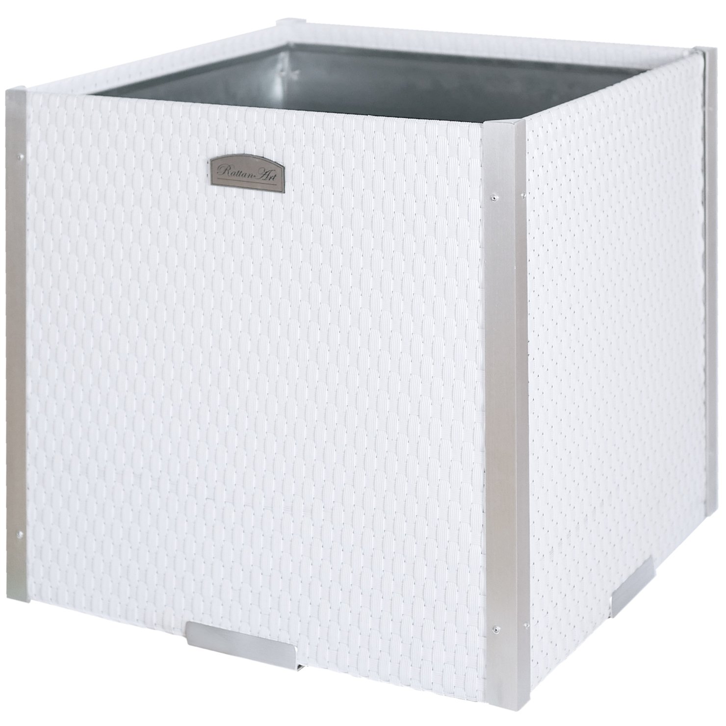 Pflanzkasten Rattan – weiss – 46 x 46 x 46 cm Pflanzkasten Rattan – weiss – 46 x 46 x 46 cm