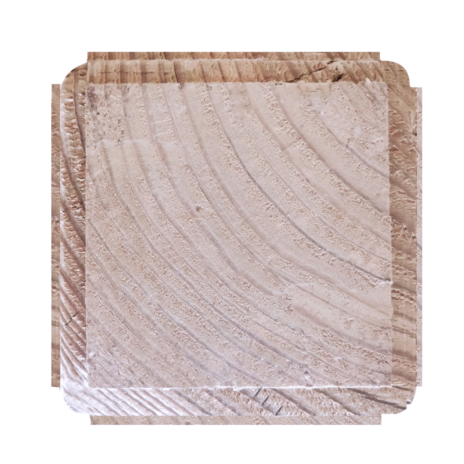 Relief Pfosten, 9 x 9 cm, Draufischt Relief Pfosten, 9 x 9 cm, Draufischt