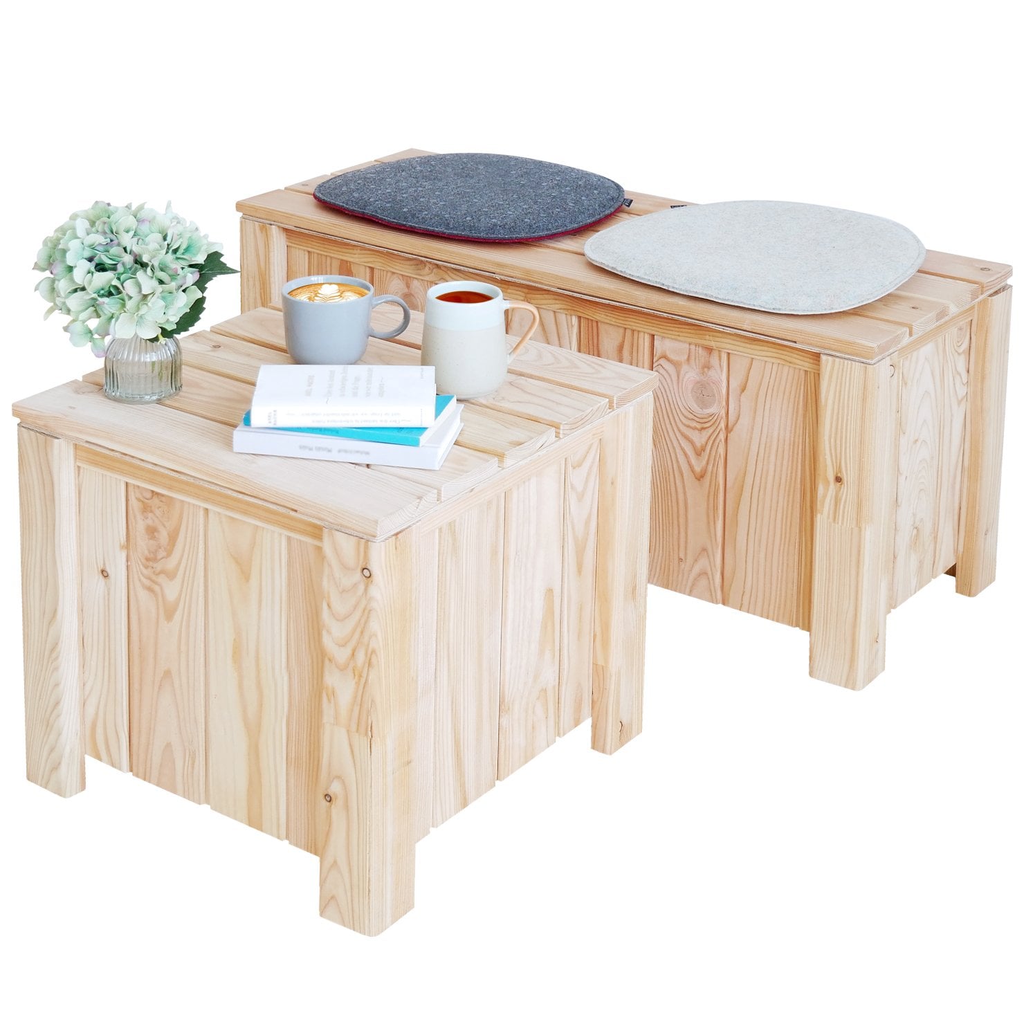 Balkon-Set – Bank & Tisch Balkon-Set – Bank & Tisch