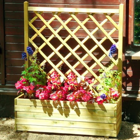 Pflanzkasten Ole mit geradem Rankgitter – 90 x 40 x 140 cm Pflanzkasten Ole mit geradem Rankgitter – 90 x 40 x 140 cm