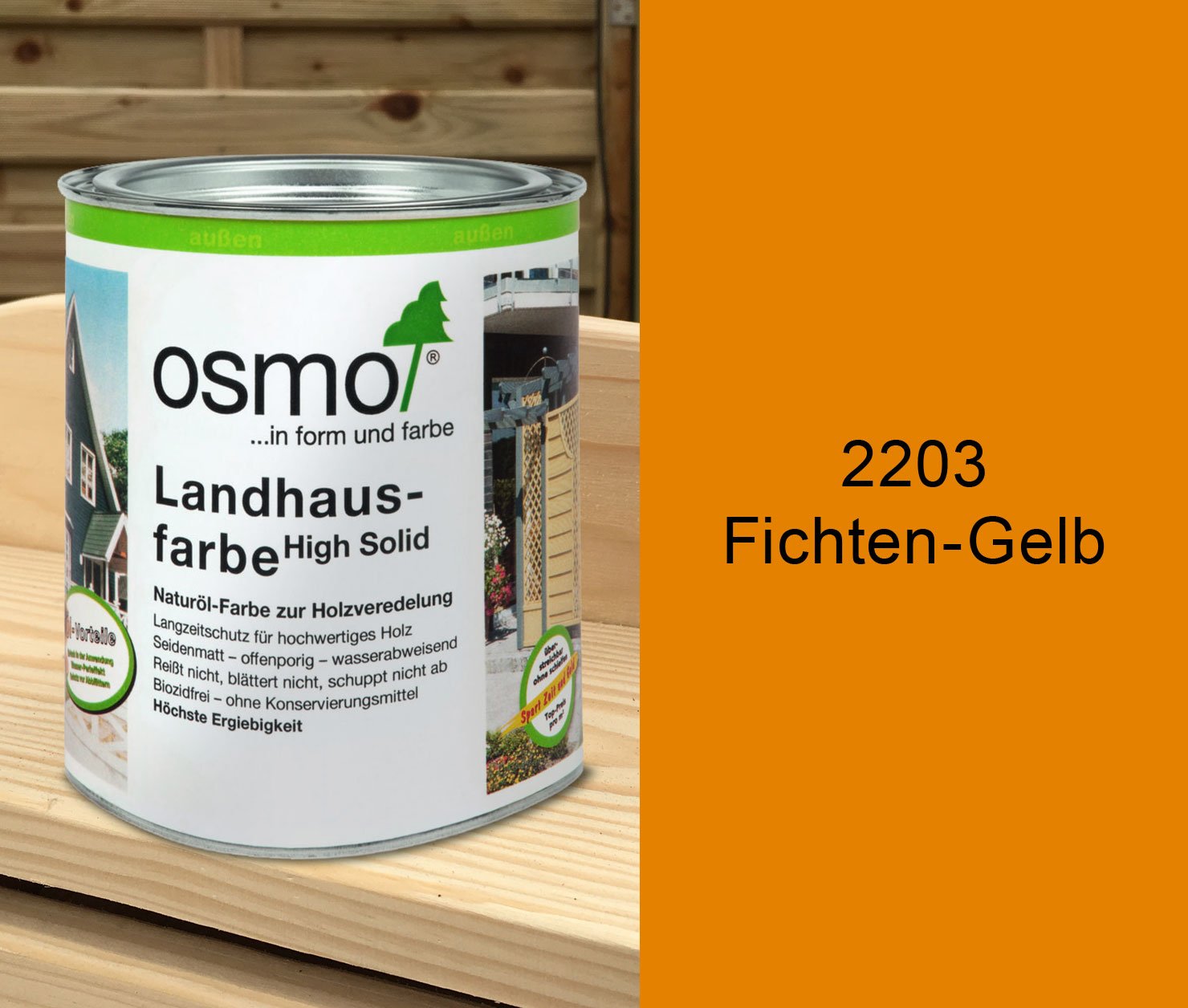 Osmo Landhausfarbe 0,75l Fichtengelb