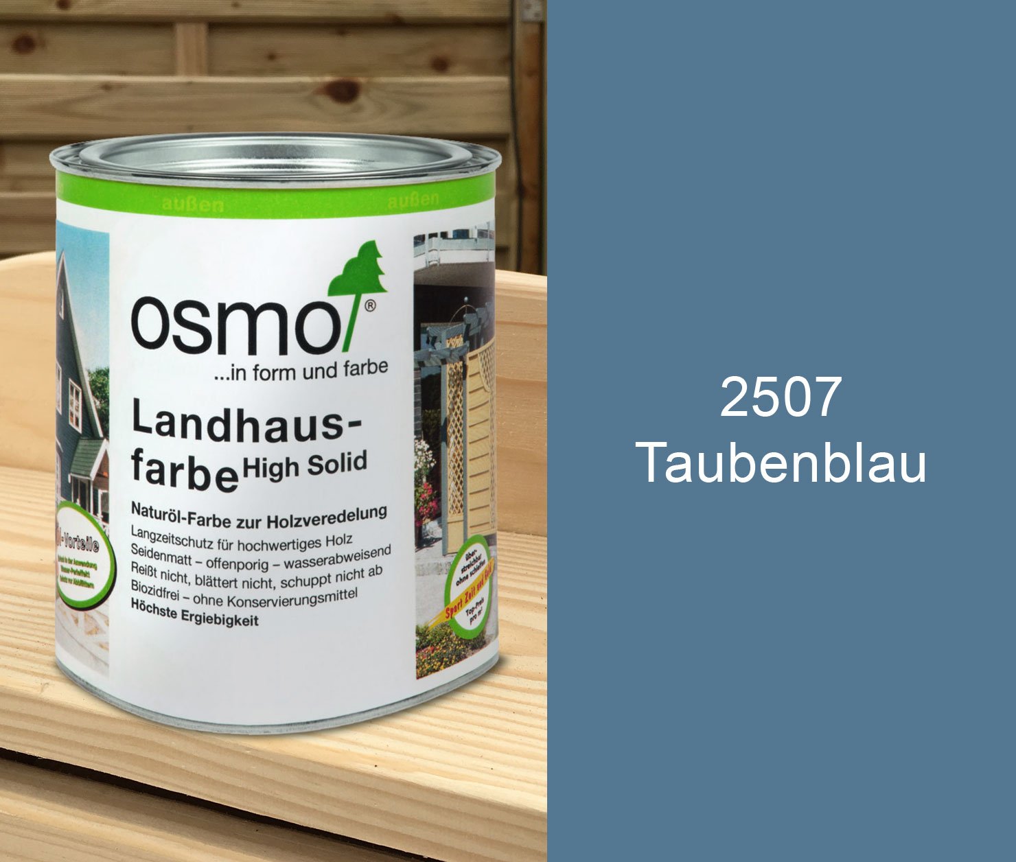 Osmo Landhausfarbe 0,75l Taubenblau