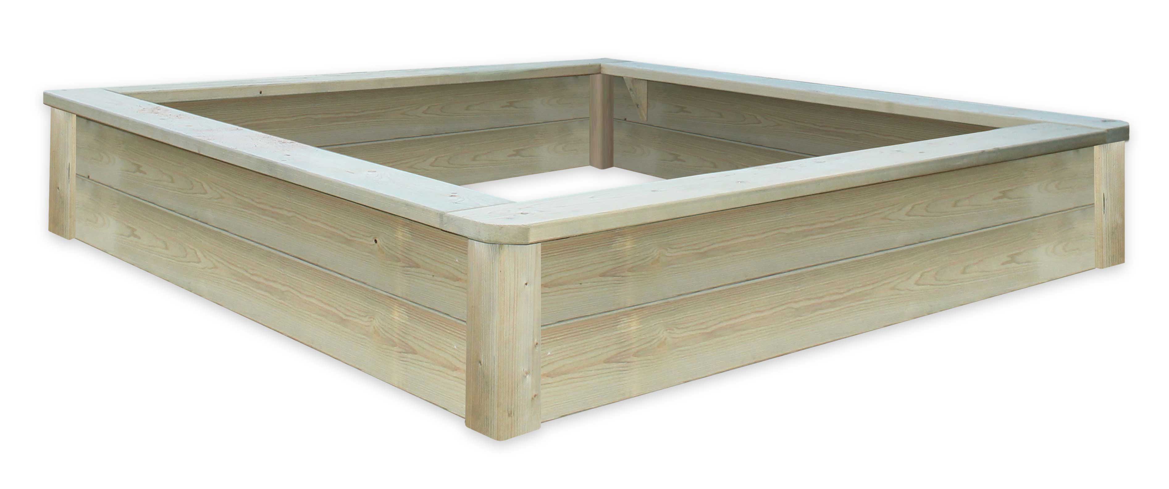 Sandkasten Paula aus Fichtenholz 32 cm hoch