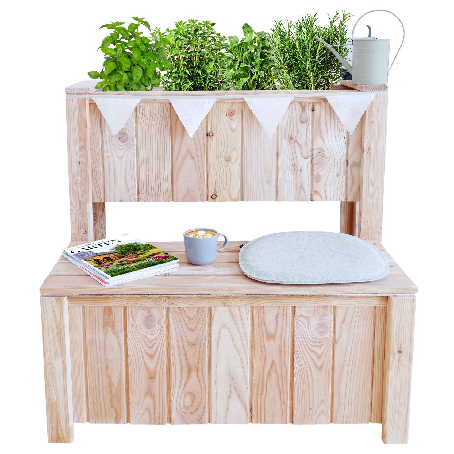 Balkon-Set – Pflanzkasten & Bank