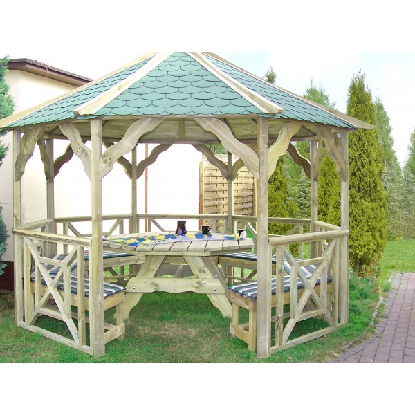 Pavillon Alma Set E mit Kassettenelementen und Streben