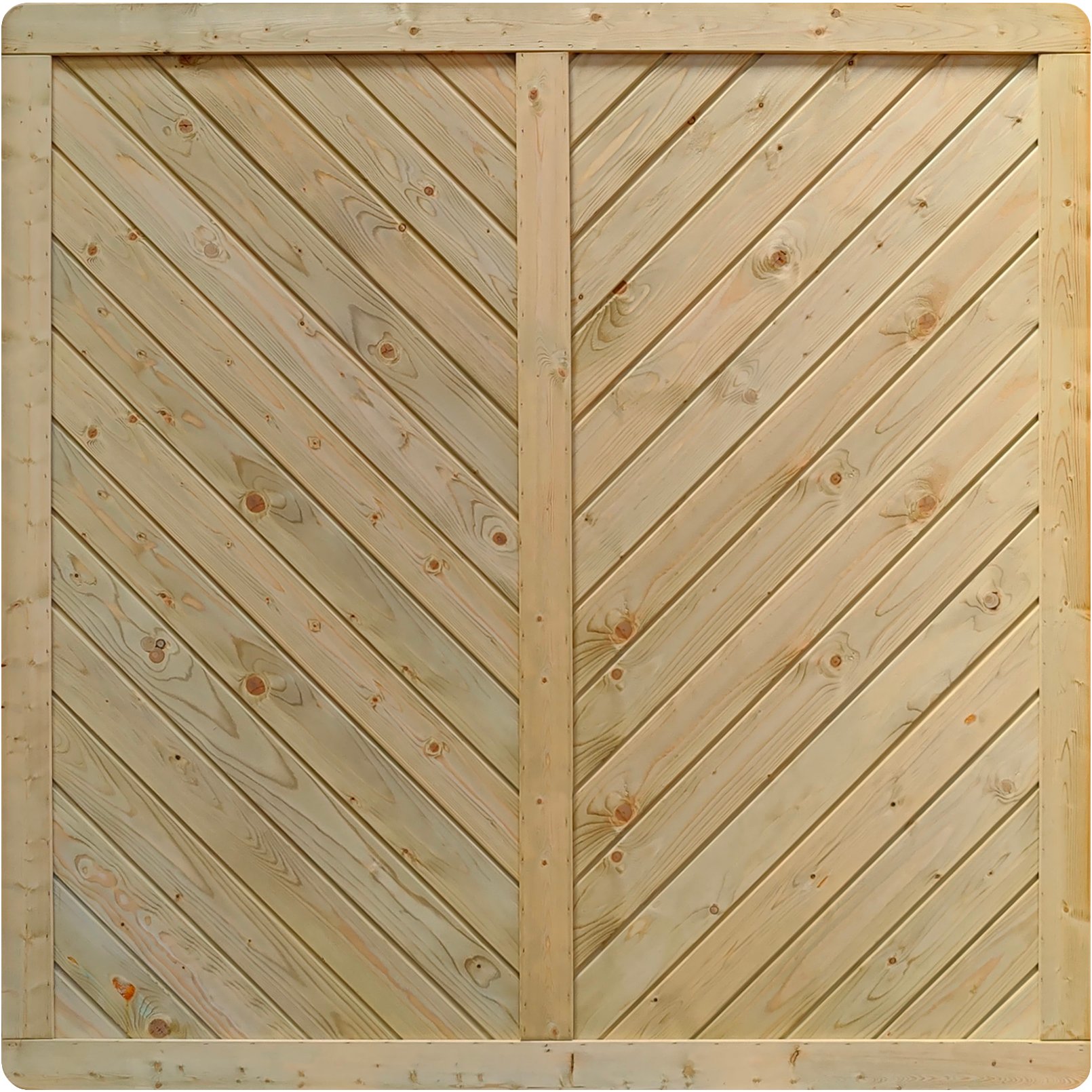 Massivzaun Giardino aus Fichte – 180 x 180 cm Massivzaun Giardino aus Fichte – 180 x 180 cm
