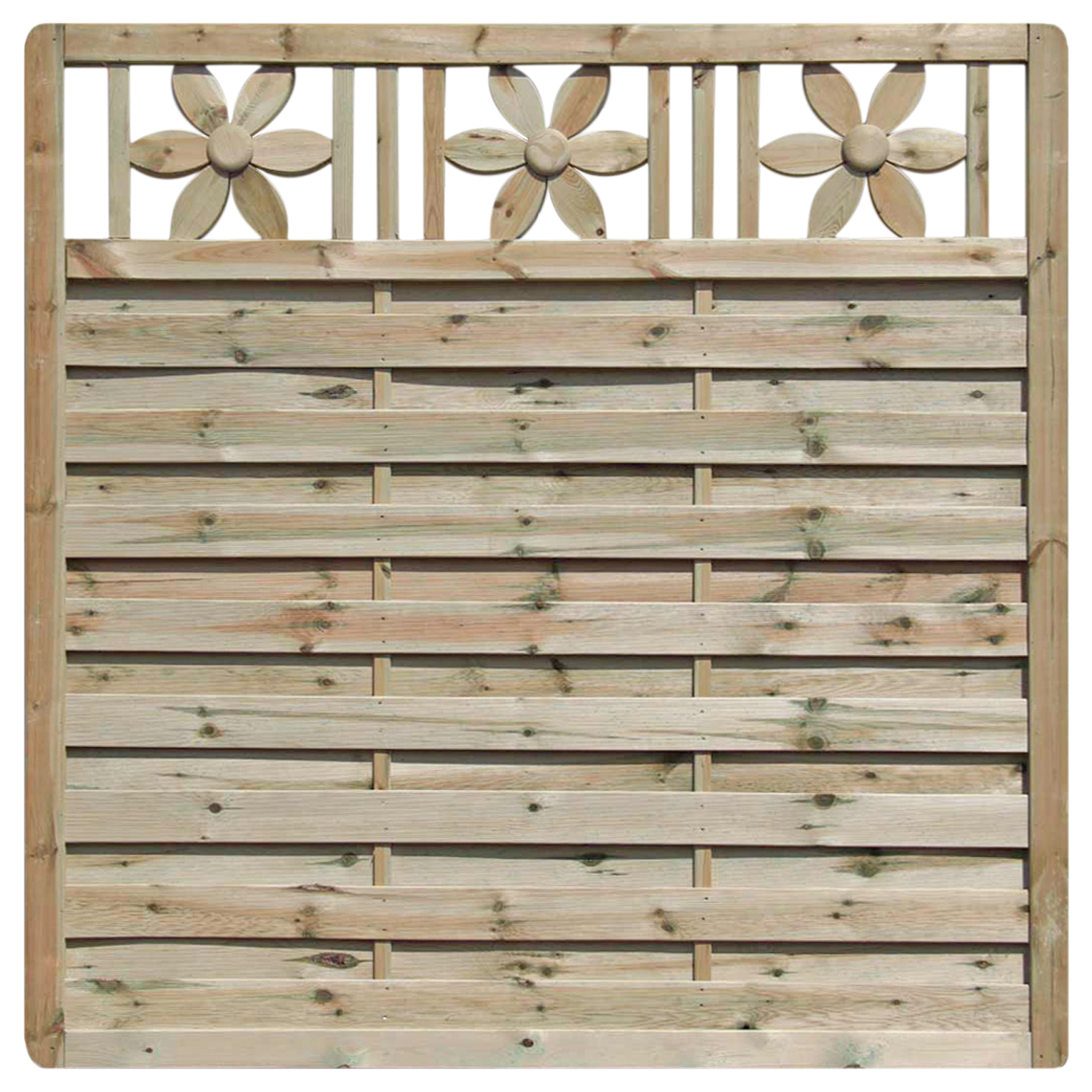 Ornamentzaun Florenz gerade – 180 x 180 cm