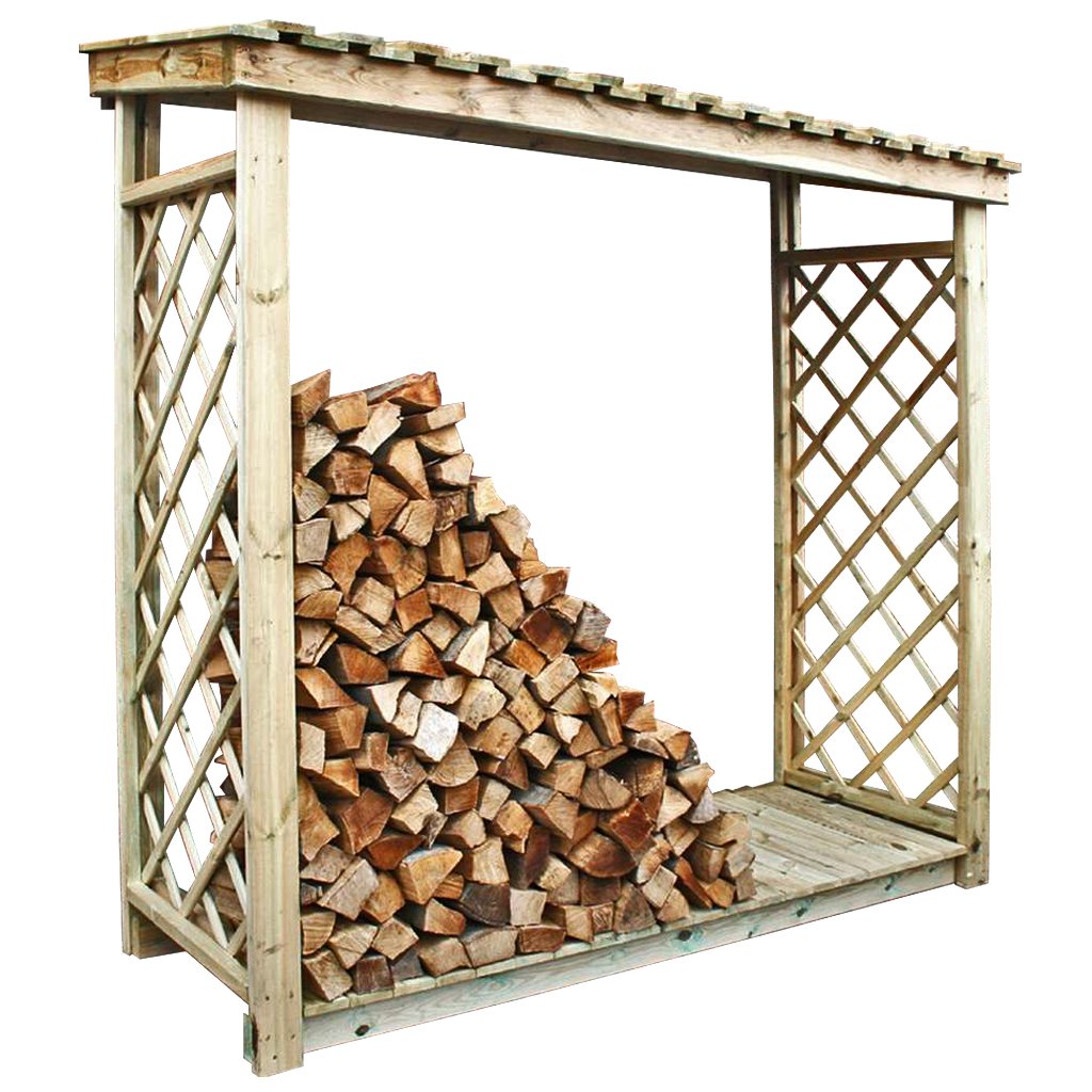 Kaminholzregal aus Kiefer – 208 x 80 x 204 cm Kaminholzregal aus Kiefer – 208 x 80 x 204 cm