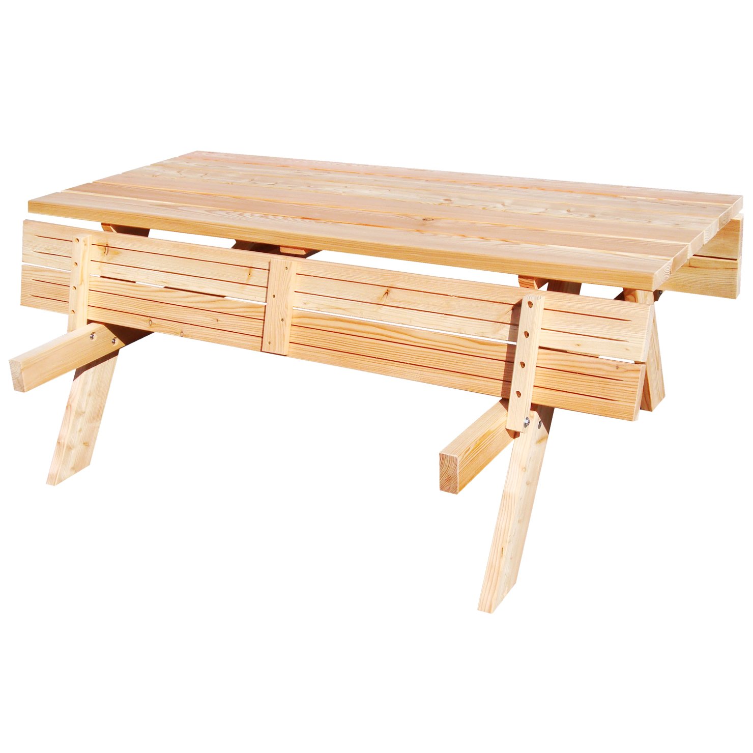 Picknick-Tisch Heide mit hochgeklappten Bänken
