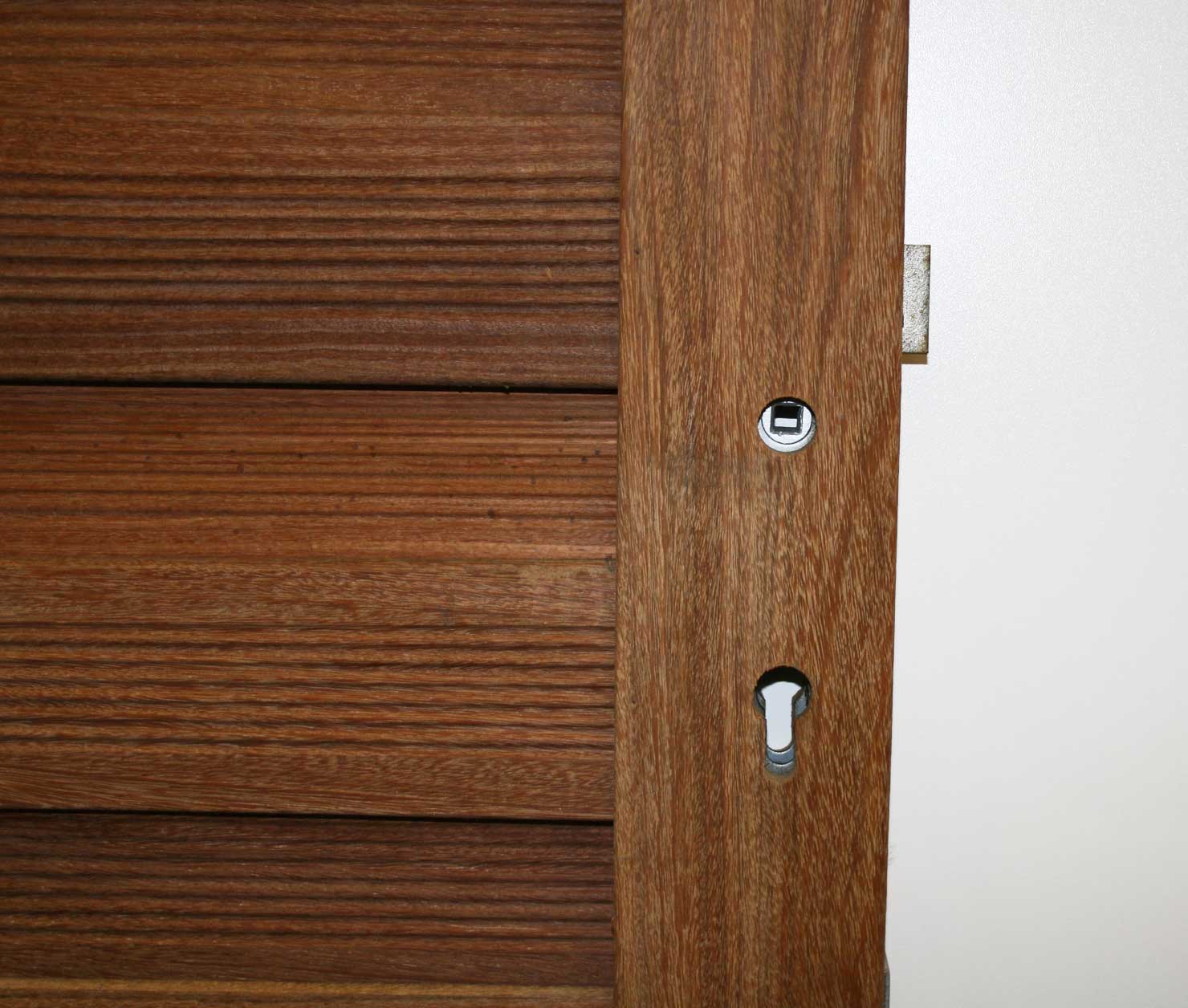 Cumaru Dichtzaun - Tor Detailansicht