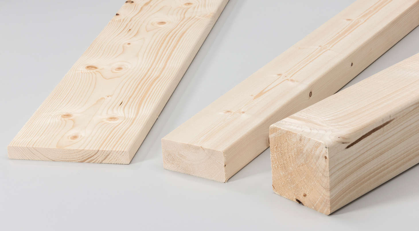 Abb. zeigt 20x170 mm, 45x95 mm, 95 x 95 mm Fichte Hobelware Abb. zeigt 20x170 mm, 45x95 mm, 95 x 95 mm Fichte Hobelware