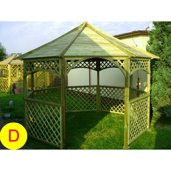 Pavillon Alma Set C mit Rankgittern