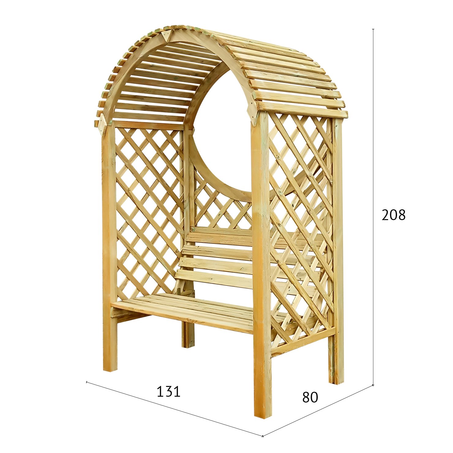 Sitzpergola Romantica – 131 x 208 x 80 cm