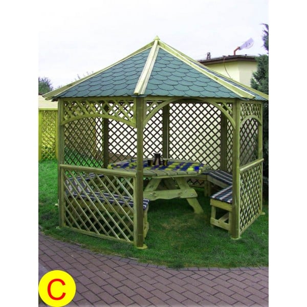 Pavillon Alma Set C mit Rankgittern Pavillon Alma Set C mit Rankgittern