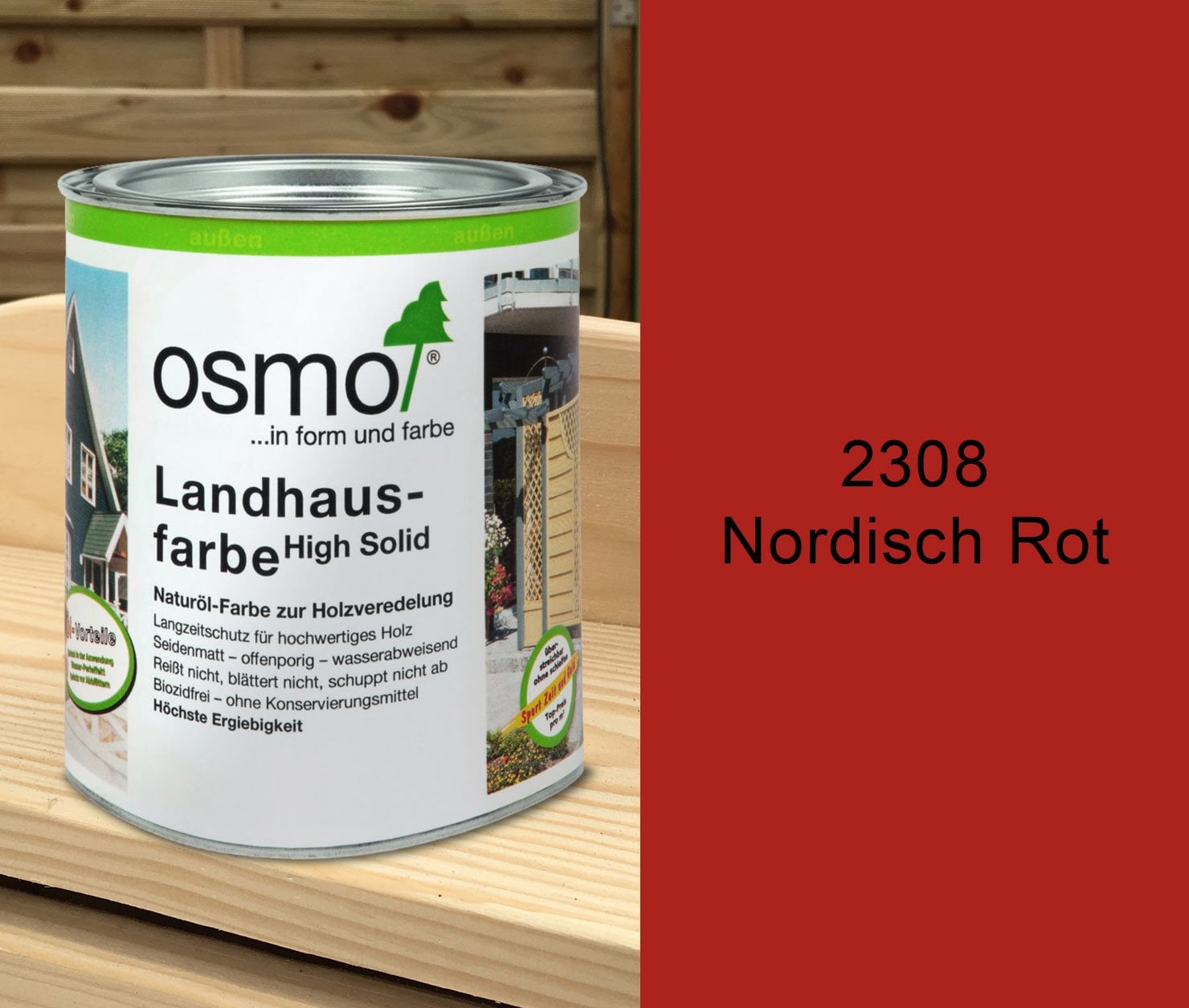 Osmo Landhausfarbe 2,5l Nordisch Rot Osmo Landhausfarbe 2,5l Nordisch Rot
